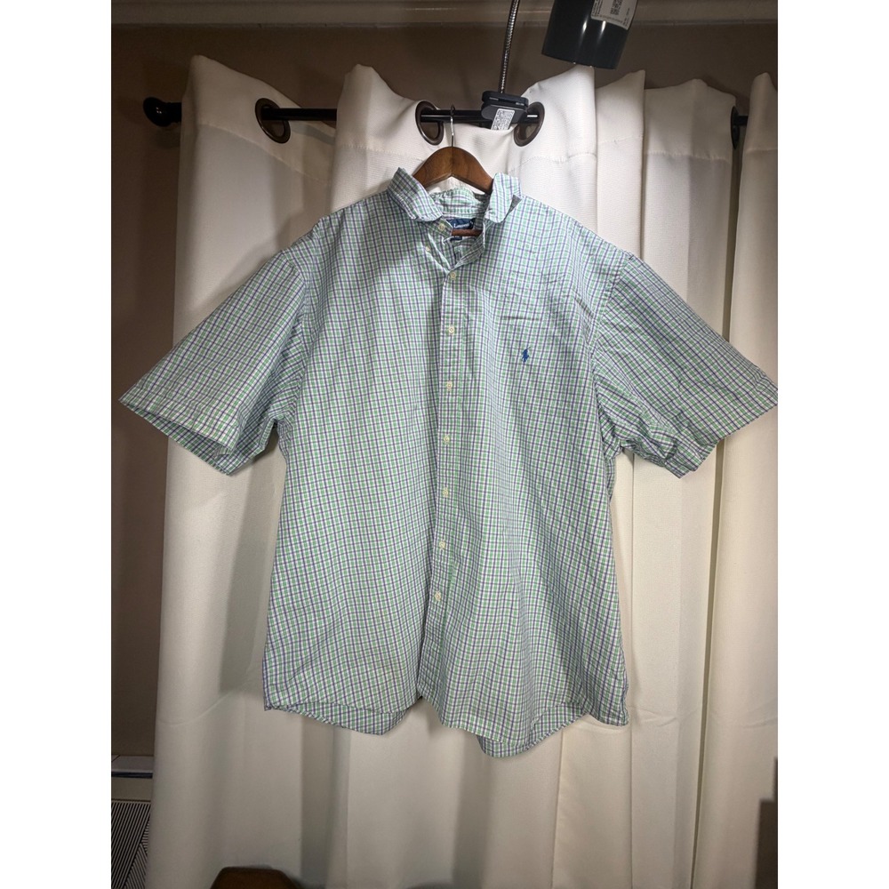 Polo Ralph Lauren Mens 3X Big Classic Fit Plaid Short Sleeve Button Down Shirt